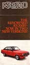 Escort Mk2 RS2000 & RS2000 Custom. A small 6 page folding brochure introducing the Custom model. No Factory Ref but simply dated 1978 on the back.